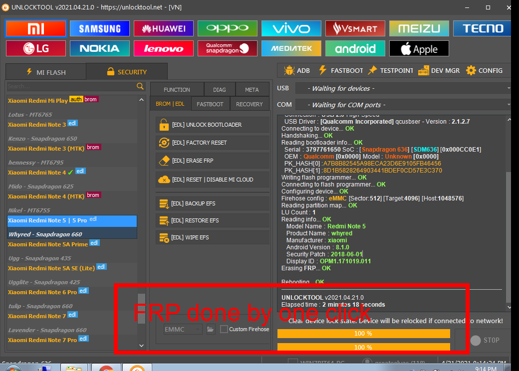 redmi RN5 Pro FRP done by one click.png
